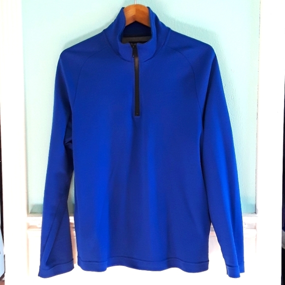 * Banana Republic ~ Cobalt Blue ~ Zip Up Long Sleeve Shirt *
